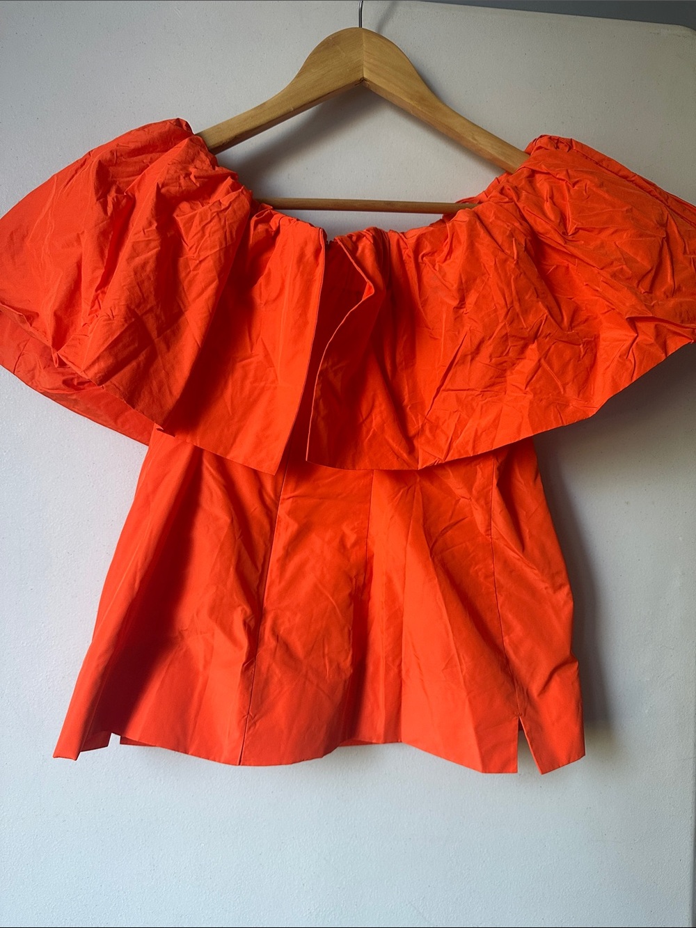 COS Bright Orange Off-Shoulder Ruffle Top - Picture 12 of 12